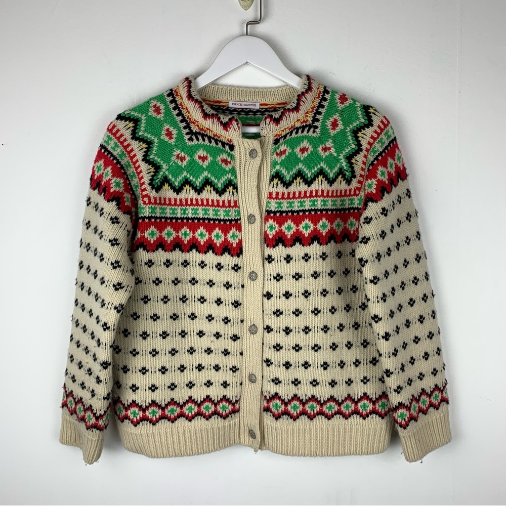 Frances Valentine Wool Cardigan Sweater Medium